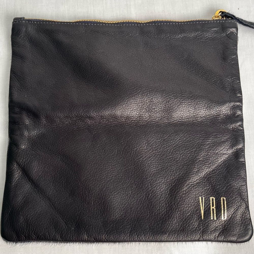 Rare Heritage Piece: Original Clare Vivier Calf Hair & Leather Foldover Clutch